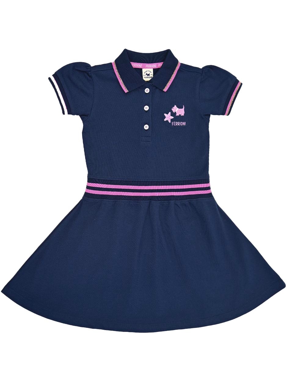 Vestido maura manga regular para niña Vestido maura manga regular para niña